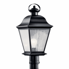 Kichler Mount Vernon 1-LT Post Light - Black - 9909BK