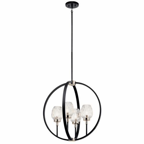 Kichler Moyra 4-LT Pendant - Black - 44239BK