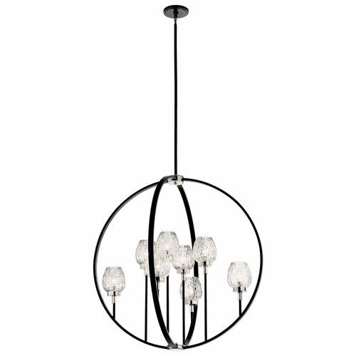 Kichler Moyra 8-LT Chandelier - Black - 44240BK