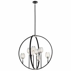 Kichler Moyra 8-LT Chandelier - Black - 44240BK Kichler Moyra 8-LT Chandelier - Black - 44240BK