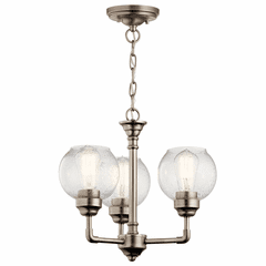 Kichler Niles 3-LT Convertible Chandelier - Antique Pewter - 43992AP