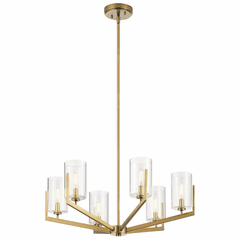 Kichler Nye 1 Tier 6-LT Chandelier - Brushed Natural Brass - 52314BNB
