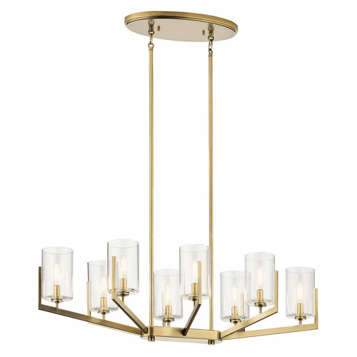 Kichler Nye Oval 8-LT Chandelier - Brushed Natural Brass - 52315BNB