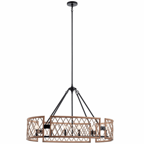 Kichler Oana Oval 6-LT Chandelier - Palm - 52078PAL