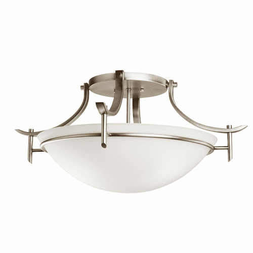 Kichler Olympia 3-LT Semi Flush - Antique Pewter - 3606AP