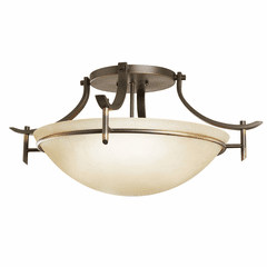 Kichler Olympia 3-LT Semi Flush - Olde Bronze - 3606OZ Kichler Olympia 3-LT Semi Flush - Olde Bronze - 3606OZ