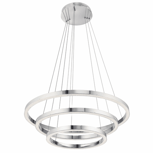 Kichler Opus 3-Ring LED Pendant - Chrome - 83863