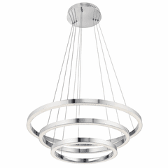 Kichler Opus 3-Ring LED Pendant - Chrome - 83863