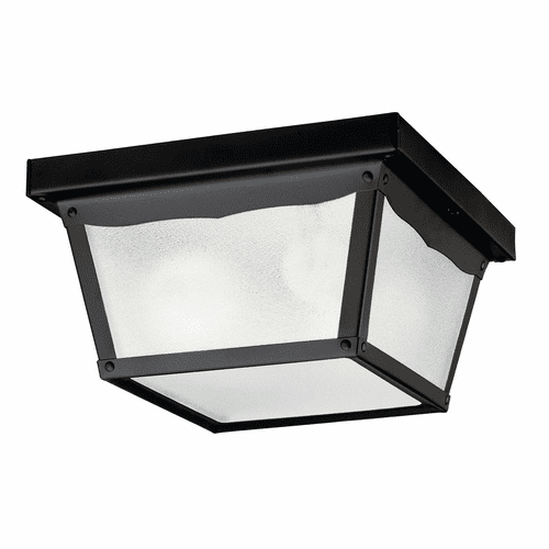Kichler Outdoor Miscellaneous 9.25" 2-LT Flush Mount - Black - 345BK