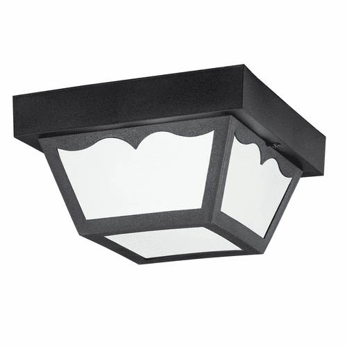 Kichler Outdoor Plastic Fixtures Polypropylene 1-LT Flush Mount - Black - 9320BK