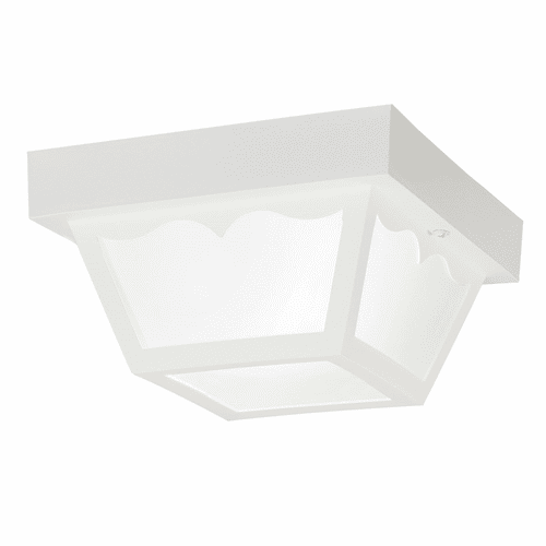 Kichler Outdoor Plastic Fixtures Polypropylene 1-LT Flush Mount - White - 9320WH