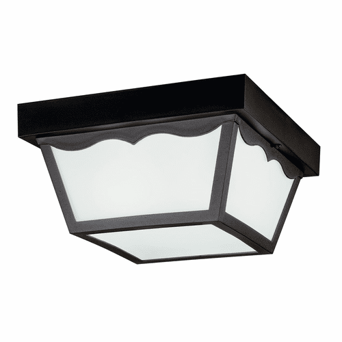 Kichler Outdoor Plastic Fixtures Polypropylene 2-LT Flush Mount - Black - 9322BK