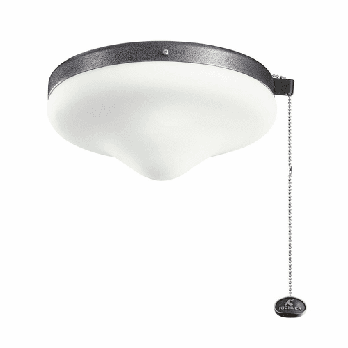 Kichler Outdoor Wet LED Ceiling Fan Light Kit - Weathered Steel - 380010WSP