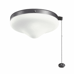 Kichler Outdoor Wet LED Ceiling Fan Light Kit - Weathered Steel - 380010WSP