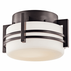Kichler Pacific Edge 1-LT Flush Mount - Bronze - 9557AZ Kichler Pacific Edge 1-LT Flush Mount - Bronze - 9557AZ