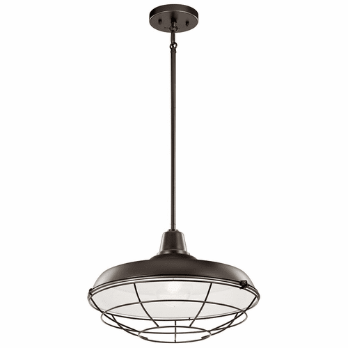 Kichler Pier 1-LT Outdoor Pendant/Semi Flush - Olde Bronze - 49993OZ