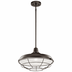 Kichler Pier 1-LT Outdoor Pendant/Semi Flush - Olde Bronze - 49993OZ Kichler Pier 1-LT Outdoor Pendant/Semi Flush - Olde Bronze - 49993OZ