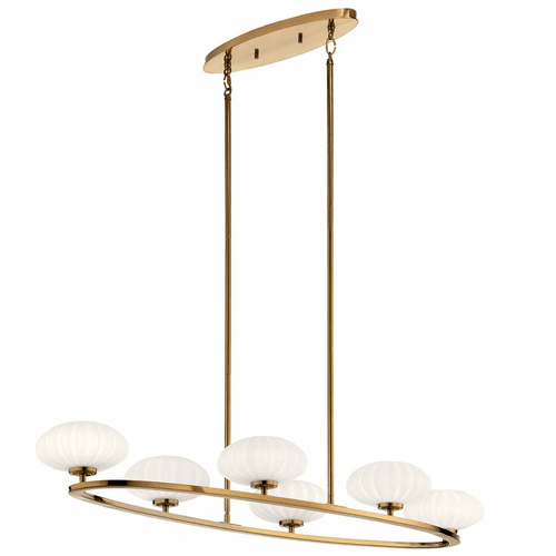 Kichler Pim Oval 6-LT Chandelier - Fox Gold - 52224FXG