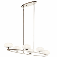 Kichler Pim Oval 6-LT Chandelier - Polished Nickel - 52224PN