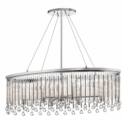 Kichler Piper 6-LT Oval Chandelier - Chrome - 43725CH