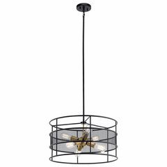 Kichler Piston 6-LT Pendant - Black - 43594BK
