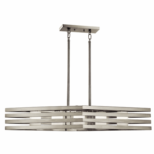 Kichler Realta 5-LT Linear Chandelier - Brushed Nickel - 43687NI