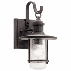 Kichler Riverwood 12.5" 1-LT Wall Light - Weathered Zinc - 49191WZC Kichler Riverwood 12.5" 1-LT Wall Light - Weathered Zinc - 49191WZC