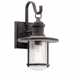 Kichler Riverwood 14.25" 1-LT Wall Light - Weathered Zinc - 49192WZC Kichler Riverwood 14.25" 1-LT Wall Light - Weathered Zinc - 49192WZC
