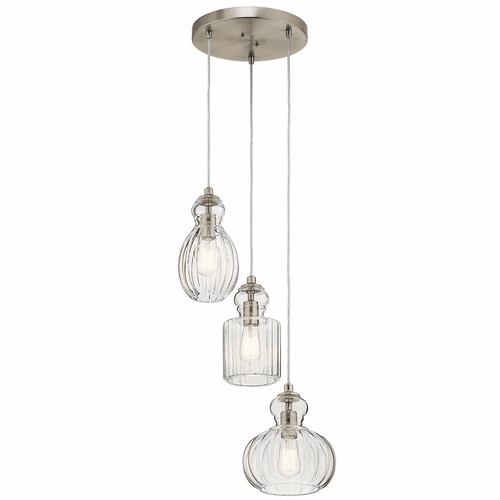 Kichler Riviera 3-LT Pendant - Brushed Nickel - 43952NI
