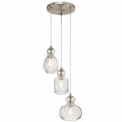 Kichler Riviera 3-LT Pendant - Brushed Nickel - 43952NI