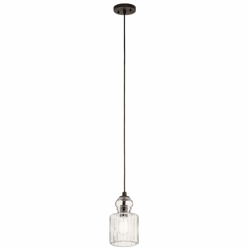 Kichler Riviera 5.75" 1-LT Mini Pendant - Olde Bronze - 43957OZ