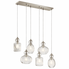 Kichler Riviera 6-LT Linear Chandelier - Brushed Nickel - 43950NI