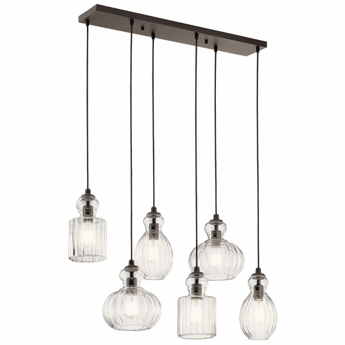 Kichler Riviera 6-LT Linear Chandelier - Olde Bronze - 43950OZ
