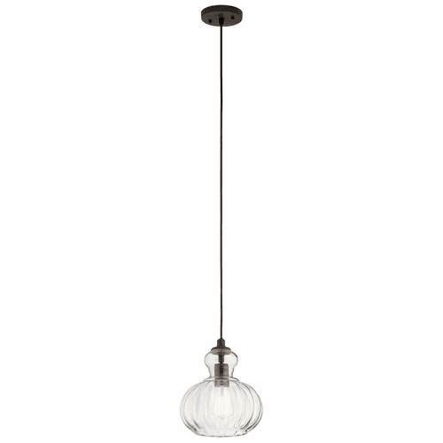 Kichler Riviera 8.75" 1-LT Mini Pendant - Olde Bronze - 43956OZ