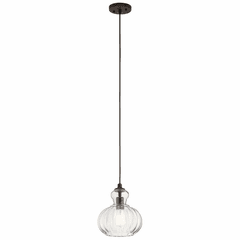 Kichler Riviera 8.75" 1-LT Mini Pendant - Olde Bronze - 43956OZ Kichler Riviera 8.75" 1-LT Mini Pendant - Olde Bronze - 43956OZ