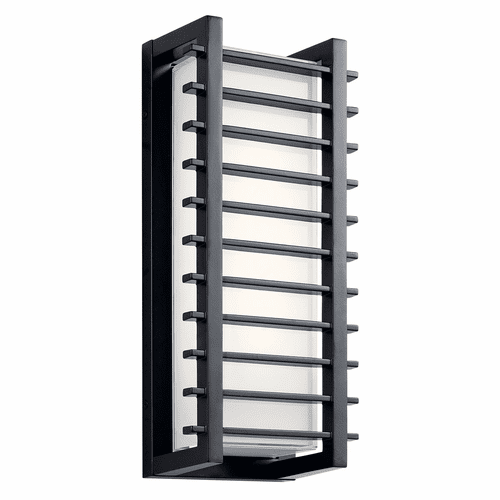 Kichler Rockbridge 16" 2-LT LED Wall Light - Black - 49785BKLED