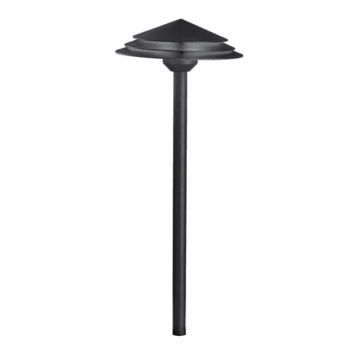 Kichler Round Tiered 2700K LED Path Light - Black - 16124BKT27