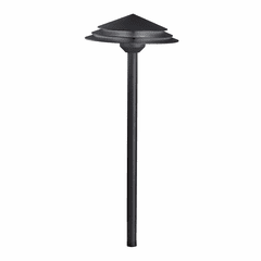 Kichler Round Tiered 3000K LED Path Light - Black - 16124BKT30 Kichler Round Tiered 3000K LED Path Light - Black - 16124BKT30
