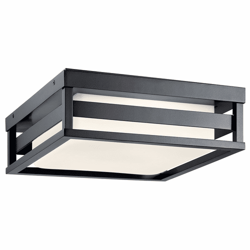 Kichler Ryler Outdoor LED Flush/Semi Flush Mount - Black - 59037BKLED