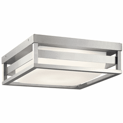 Kichler Ryler Outdoor LED Flush/Semi-Flush Mount - Brushed Aluminum - 59037BALED Kichler Ryler Outdoor LED Flush/Semi-Flush Mount - Brushed Aluminum - 59037BALED
