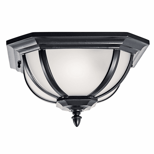 Kichler Salisbury 2-LT Flush Mount - Black - 9848BK