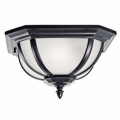Kichler Salisbury 2-LT Flush Mount - Black - 9848BK Kichler Salisbury 2-LT Flush Mount - Black - 9848BK