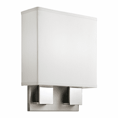 Kichler Santiago LED 14.25" Wall Sconce - Brushed Nickel & Chrome - 10439NCHLED Kichler Santiago LED 14.25" Wall Sconce - Brushed Nickel & Chrome - 10439NCHLED