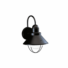 Kichler Seaside 12" 1-LT Wall Light - Black - 9022BK
