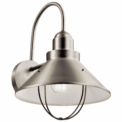 Kichler Seaside 16.5" 1-LT Wall Light - Brushed Nickel - 9142NI Kichler Seaside 16.5" 1-LT Wall Light - Brushed Nickel - 9142NI