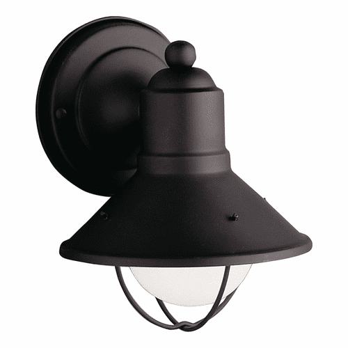Kichler Seaside 7.5" 1-LT Wall Light - Black - 9021BK
