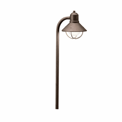 Kichler Seaside Traditional Marine Lantern 12V Path Light - Olde Brick - 15438OB