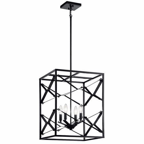 Kichler Sevan 4-LT Foyer Pendant - Black - 52141BK