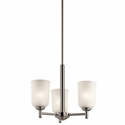 Kichler Shailene 3-LT Mini Chandelier - Brushed Nickel - 43670NI