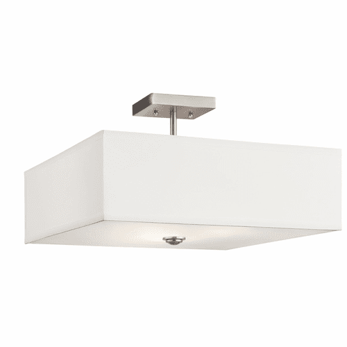 Kichler Shailene 3-LT Square Semi Flush - Brushed Nickel - 43693NI